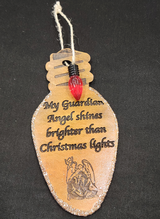 Christmas Light Ornament - Wood