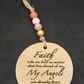 Faith Tells Me Angels are There Boho Decor, Wood