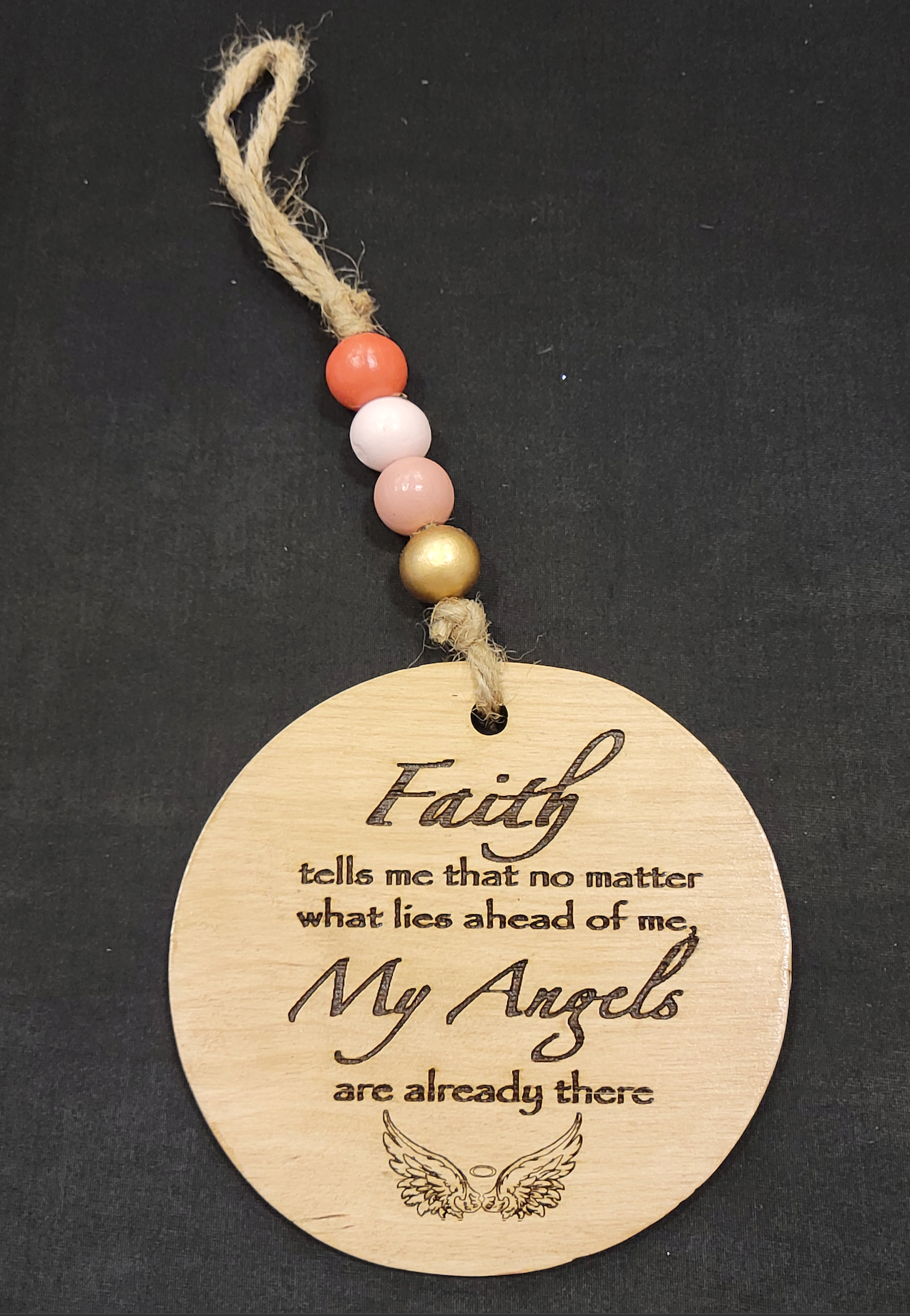 Faith Tells Me Angels are There Boho Decor, Wood