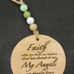 Faith Tells Me Angels are There Boho Decor, Wood