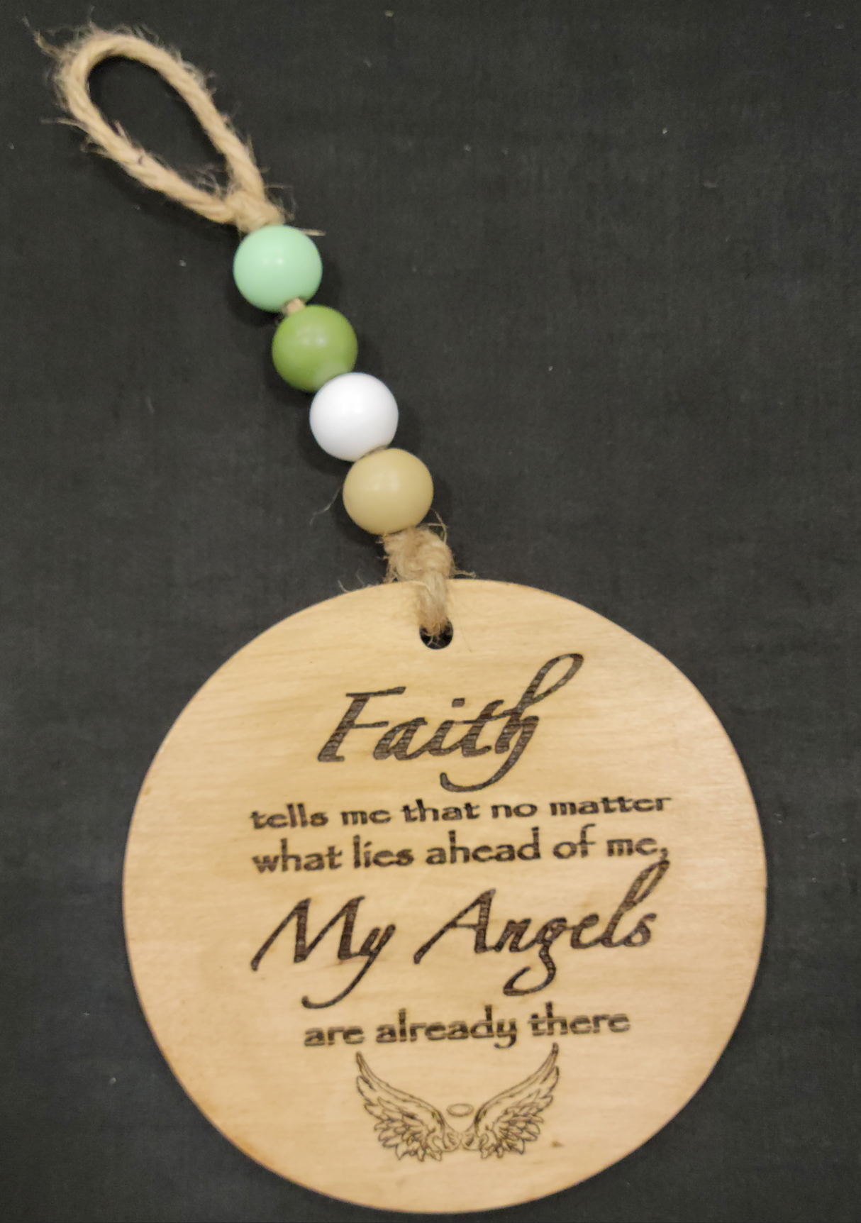 Faith Tells Me Angels are There Boho Decor, Wood