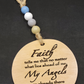 Faith Tells Me Angels are There Boho Decor, Wood